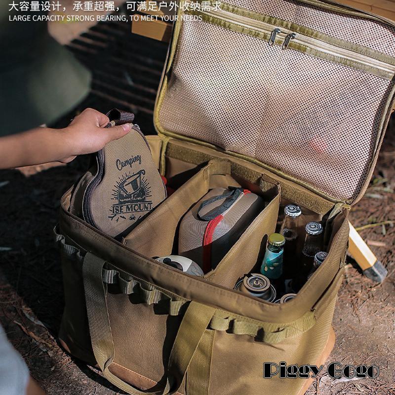 キャンプ 収納ボックス アウトドア ギアコンテナ トートバッグ 大容量