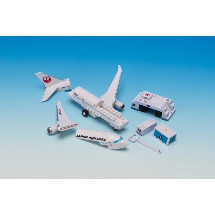 JAL日本航空グッズ商品 飛行機ブロック＆トーイングカーセットJAL