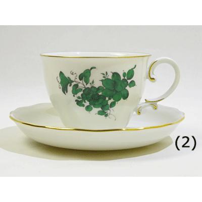 アウガルテン マリアテレジア コーヒーカップソーサー (ドッグローズ