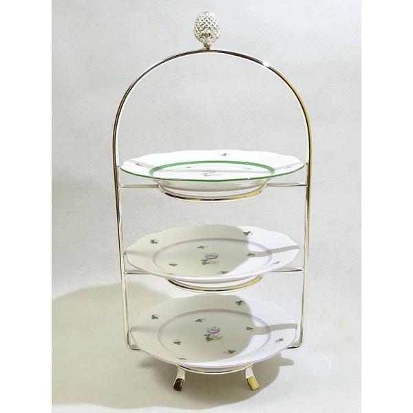 イギリス製 3段アフタヌーンティーケーキスタンド Gainsborough