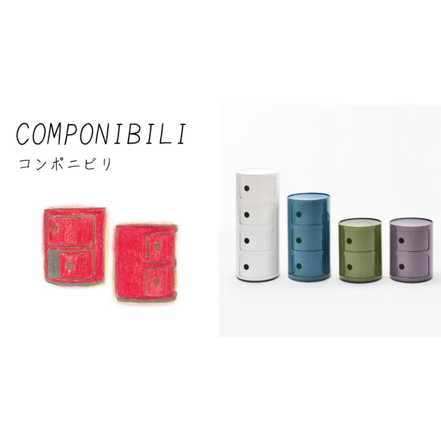 Kartell（カルテル） コンポニビリ3 Componibili3 シルバー 4967 正規