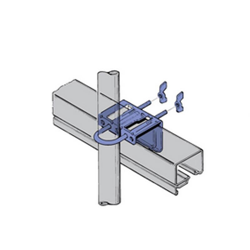 ビニールハウス部材 テイペットドアEX ニュー上レール取付金具 38-48
