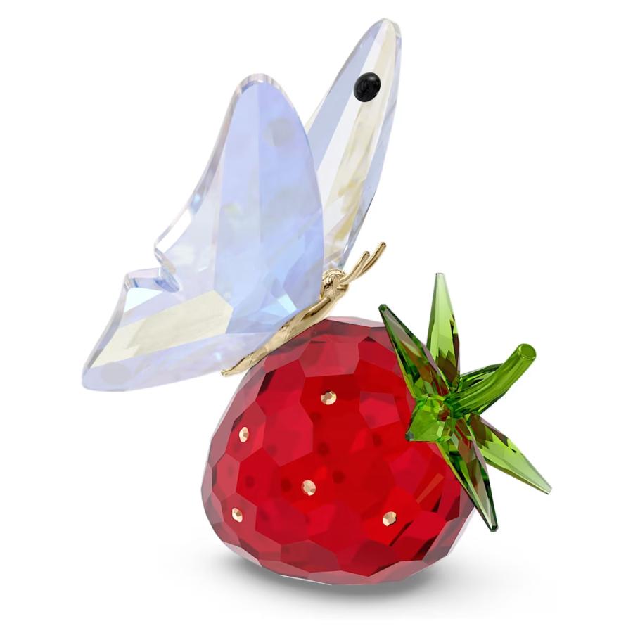 SWAROVSKI（スワロフスキー） クリスタル 置物 蝶 イチゴ Idyllia