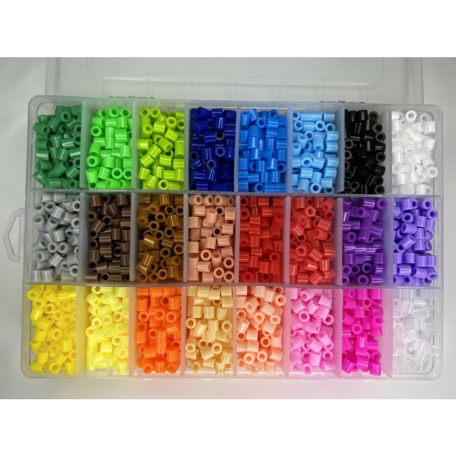 アイロンビーズセット5mm パーラービーズ 24色約4000粒 各色約170粒