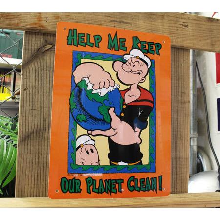 ポパイ サインプレート 看板 サインボード インテリア 雑貨 壁 飾り