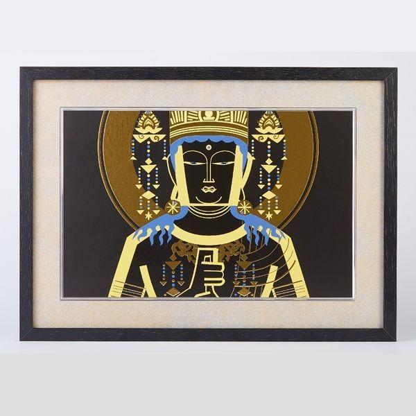 仏像アート「ジグレー版画／HAKUジグレ」大日如来(版画アート 仏像