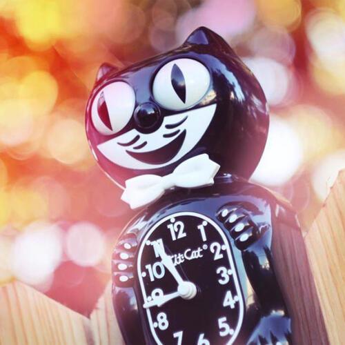 キットキャットクロック ( レディー ホワイト ) Kit-Cat klock pud288