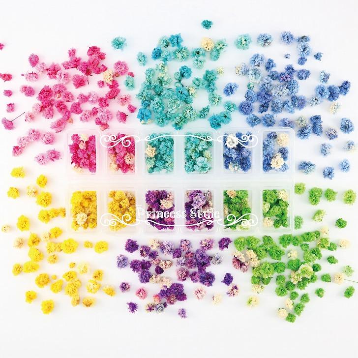 かすみ草 咲いた花 ドライフラワー レジン ハンドメイド用 12マス