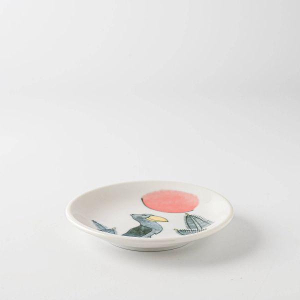 美濃焼 ゆるっと花札豆皿 松とハシビロコウ 日本製 : カフェ食器のプチ