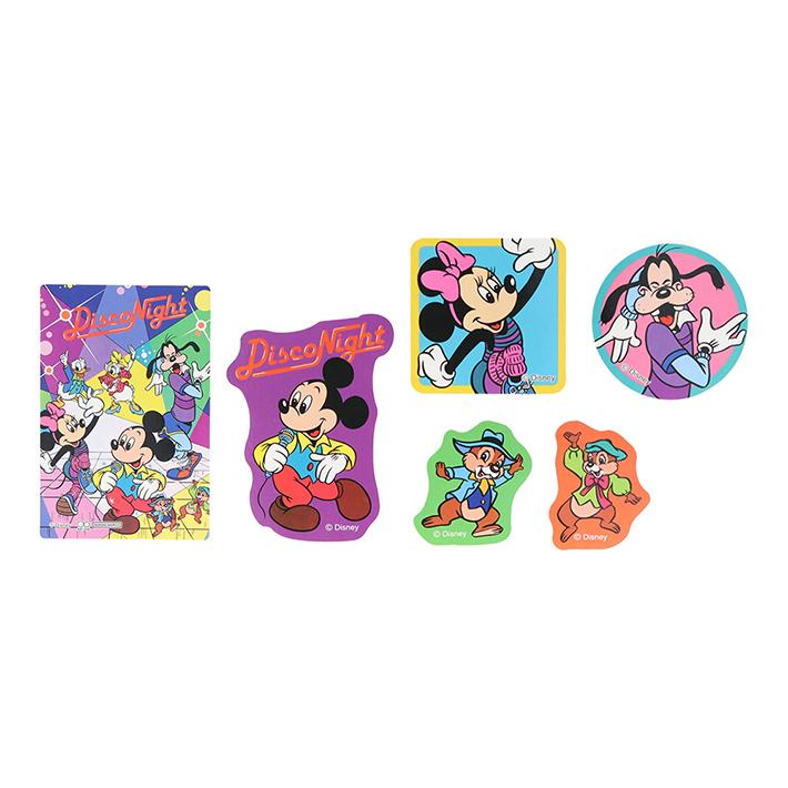 ミッキー＆フレンズ ディズニー ステッカーセット レトロ ダンス柄