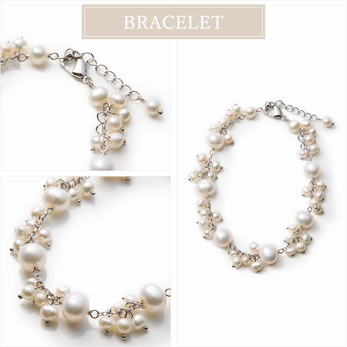 ネックレス ブレスレット ピアス セット 淡水パール : purepoche
