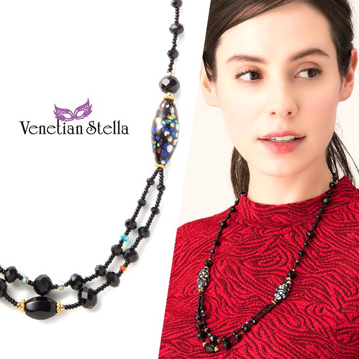 ネックレス ロング ヴェネチアン ベネチアン グラス ガラス ビーズ