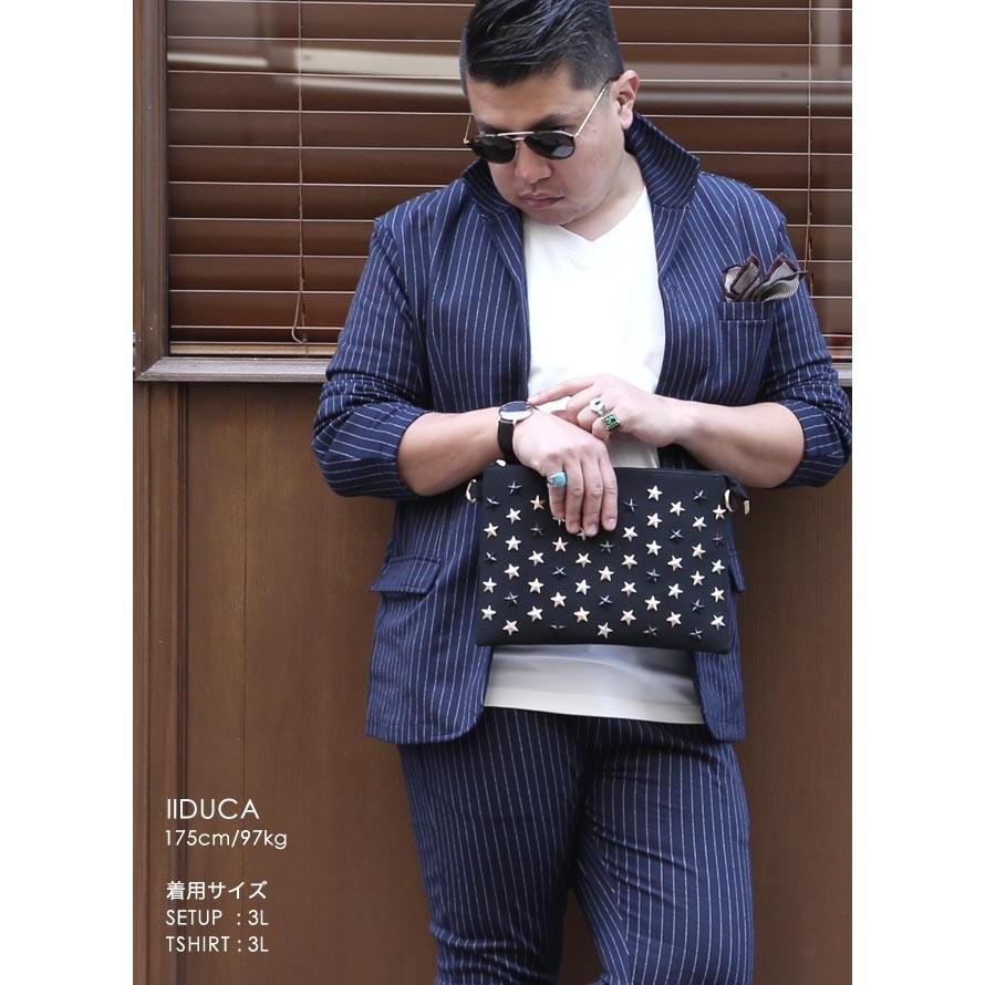 クラッチバッグ メンズ 星スタッズ 3way カジュアル トラベル 黒 青