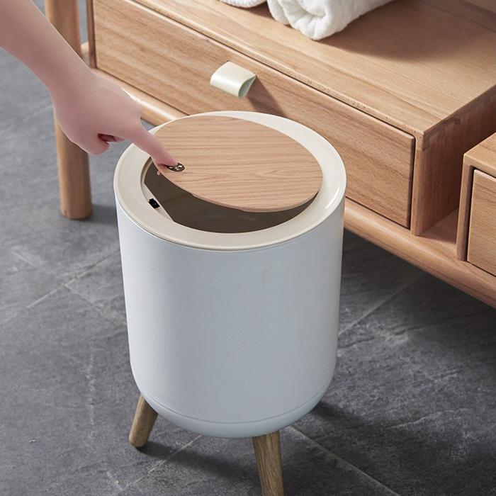 脚付き ダストボックス 7L 蓋付き ゴミ箱 北欧 おしゃれ ごみ箱 : R&M