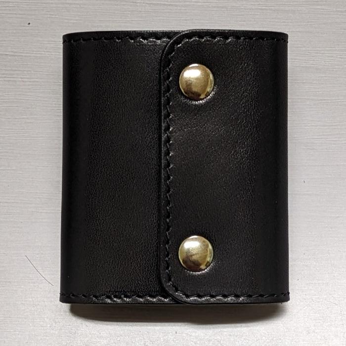 トラッカー】 ミ二ウォレット ブラック ○ 小さい財布 革財布 札入れ