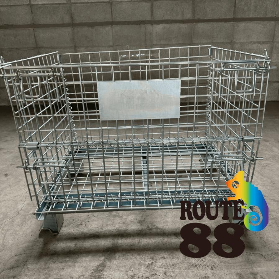 中古 メッシュパレット 800×600×500 網カゴ 網パレット 鉄