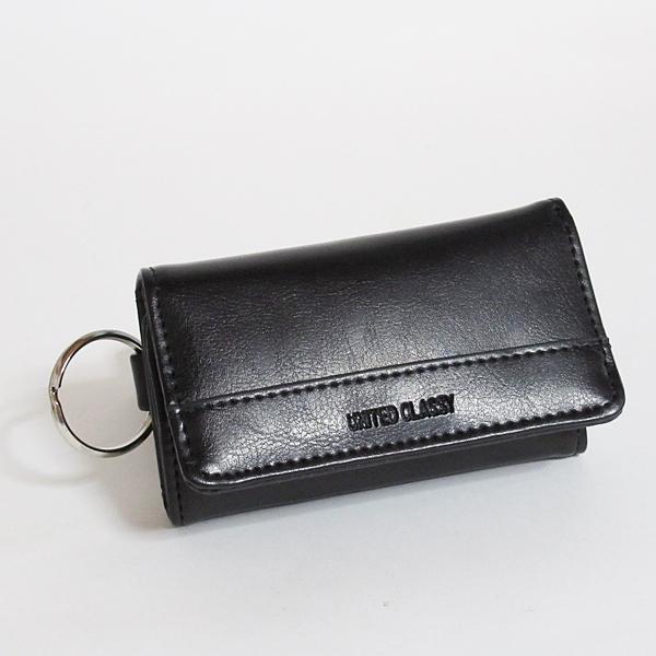 キーケース 牛革 メンズ レディース 6連 レザーキーケース 黒 本革