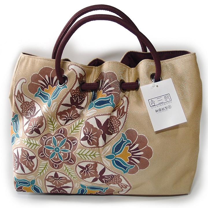 和装 バッグ ハンドバッグ 西陣織 和染 紅型 栗山吉三郎 洋装 兼用 花