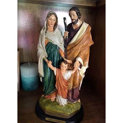 聖家族イエス マリア ヨセフ宗教置物彫像 高さ30cm/ カトリック教会