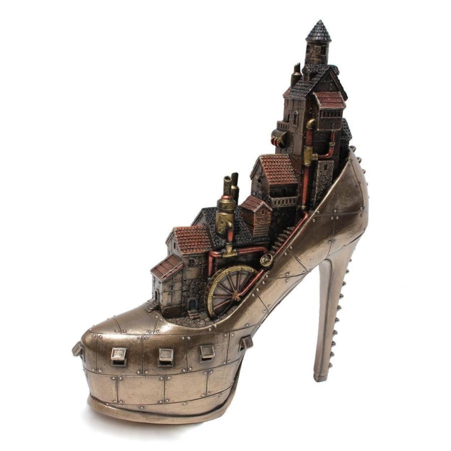 スチームパンク風 スティレットヒール(婦人靴)アイロンポリス 彫像 靴