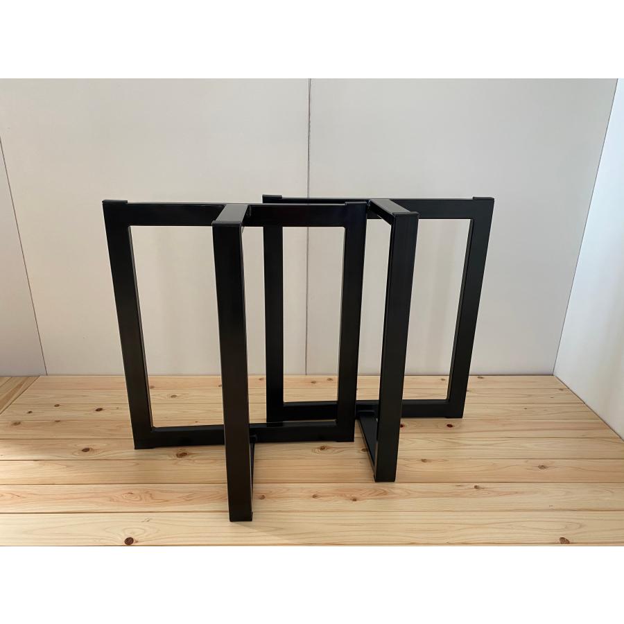 スチール脚 ローテーブル兼用脚 一枚板テーブル用脚 2脚セット 一枚板