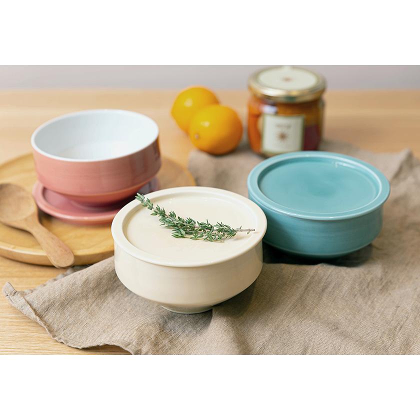 TANOJI 波佐見焼 蓋付ボウル 2個セット ］タノジ 蓋付きボウル 2個組