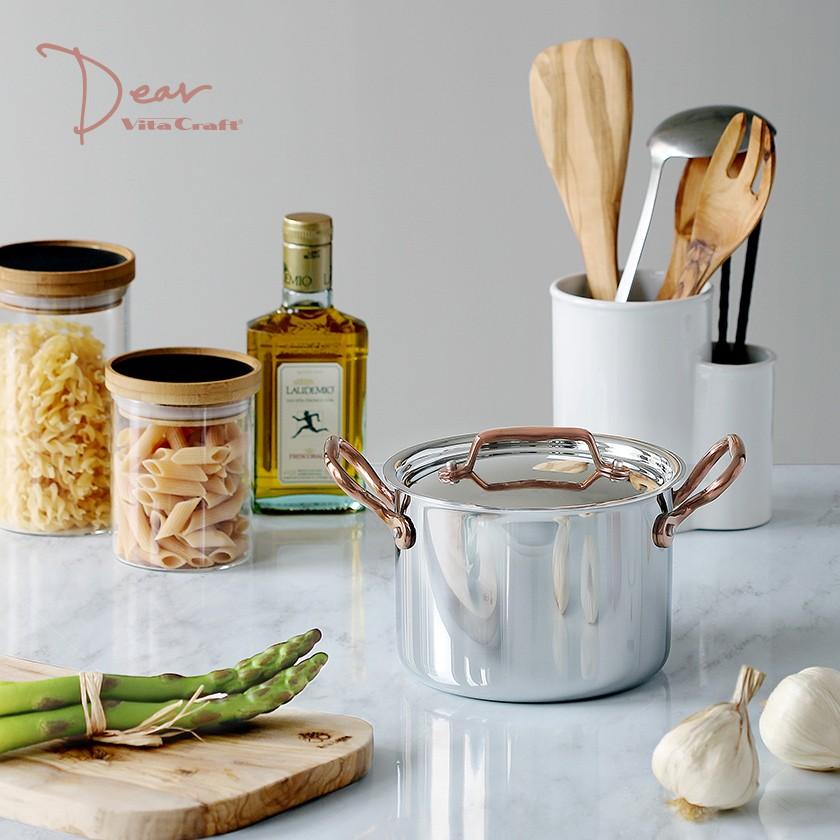 Vita Craft（ビタクラフト） ディア 両手鍋 16cm ih 対応 深鍋 ローズ