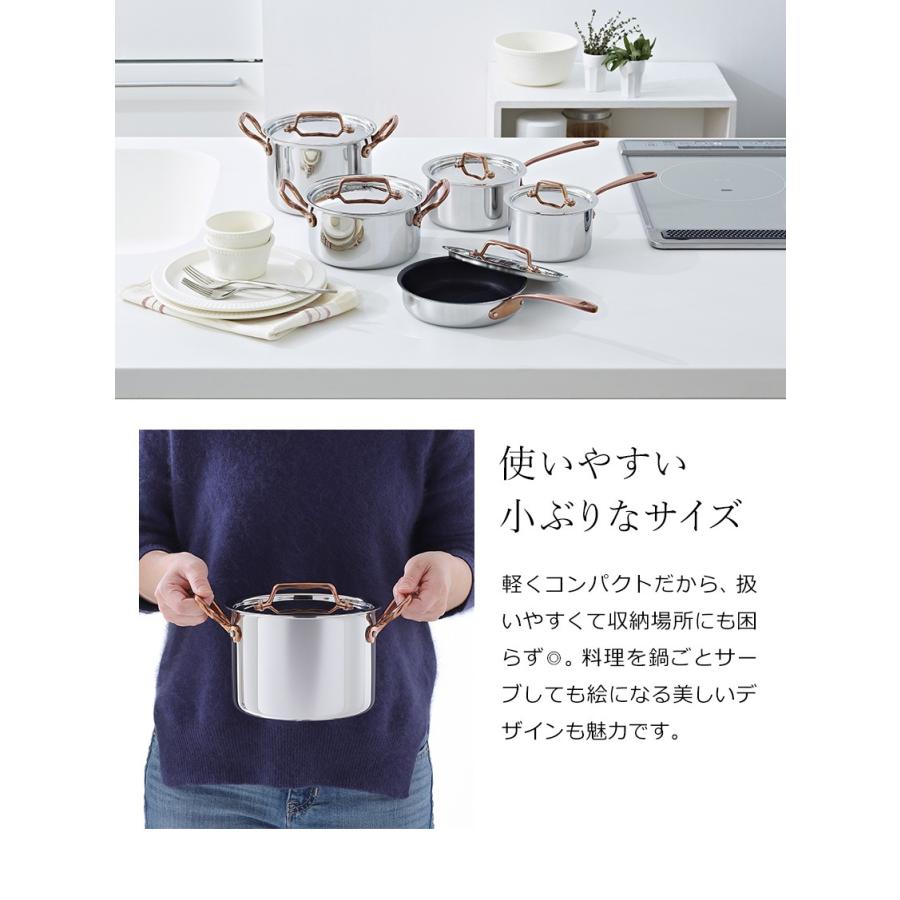 Vita Craft（ビタクラフト） ディア 両手鍋 16cm ih 対応 深鍋 ローズ