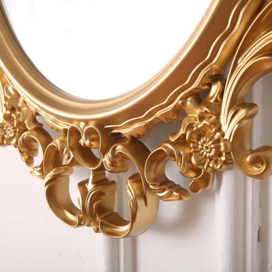 ヨーロピアン デコラティブ ウォールミラー 壁掛け 鏡 L ロココ調
