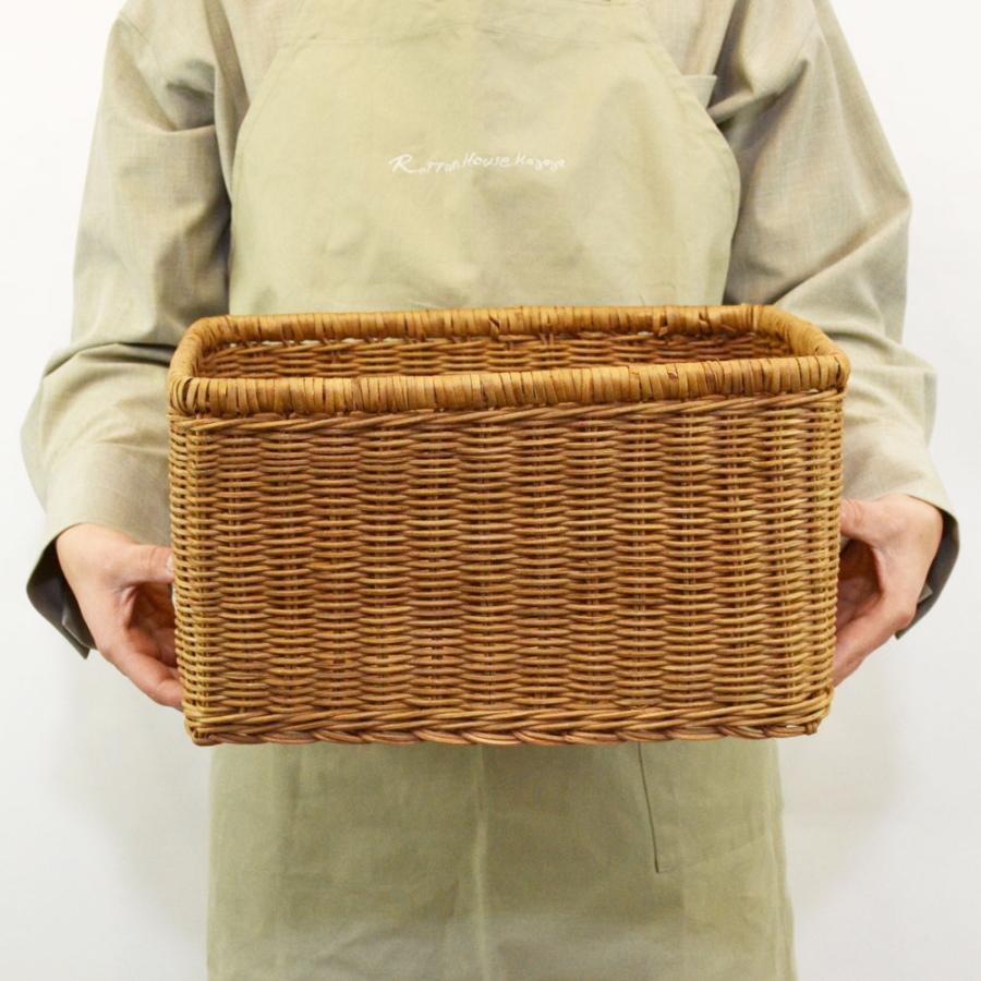 ラタン製 収納ボックス スクエア 四角かご バスケット 籐 : ラタン