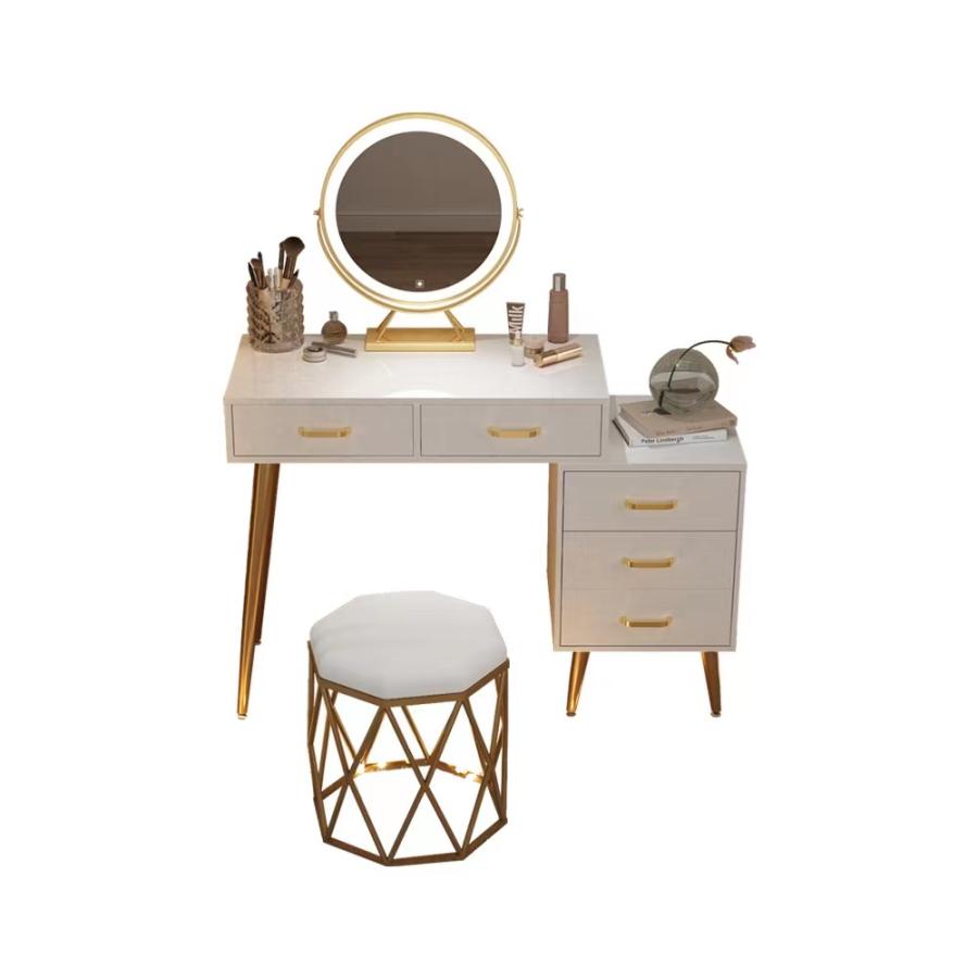 ドレッサー オシャレ 生活応援 自社工場製品北欧風 鏡台 幅80cm お姫系