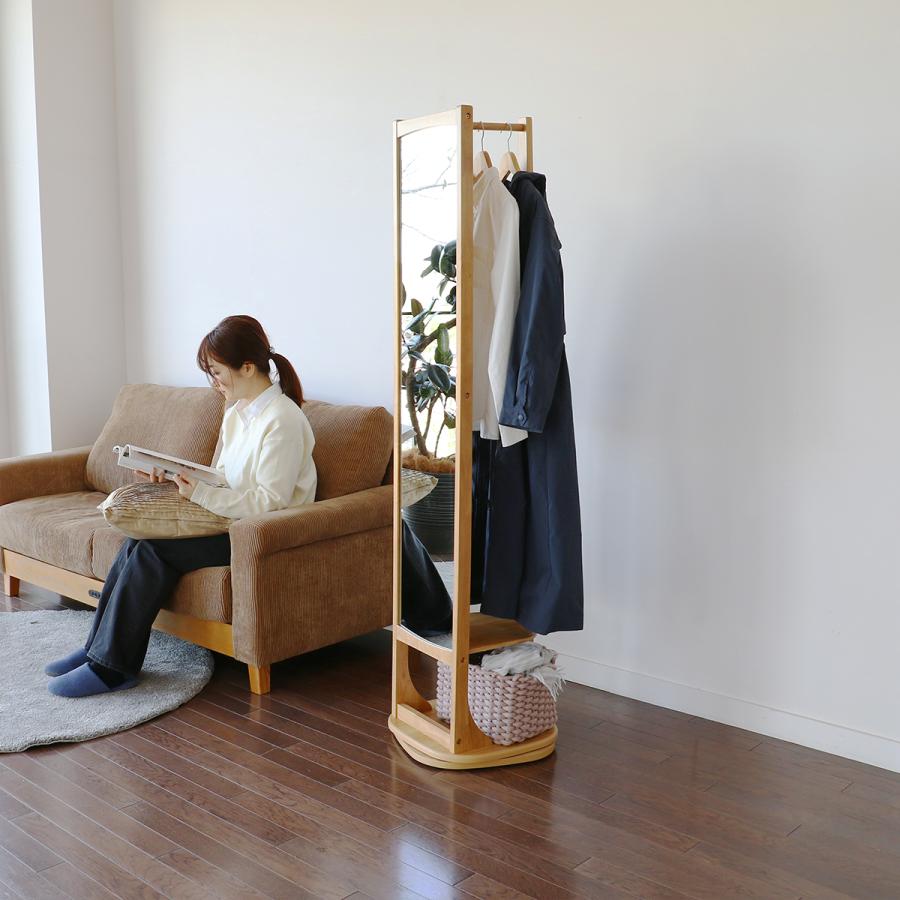 ICHIBA（市場） スタンドミラー 姿見 全身鏡 おしゃれ ナチュラル
