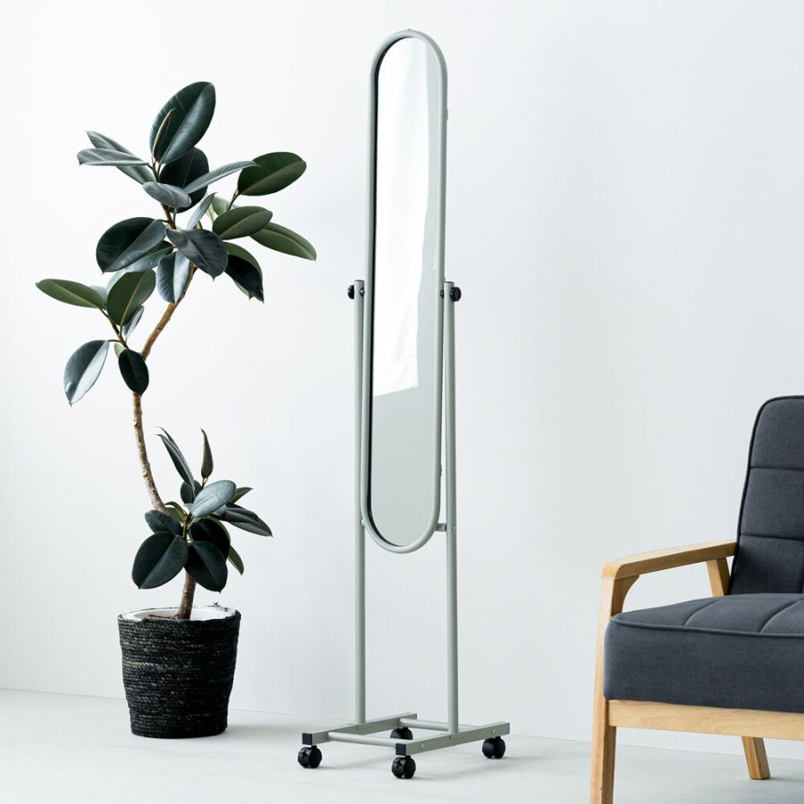 永井興産 スタンドミラー 姿見 全身鏡 自立 キャスター おしゃれ