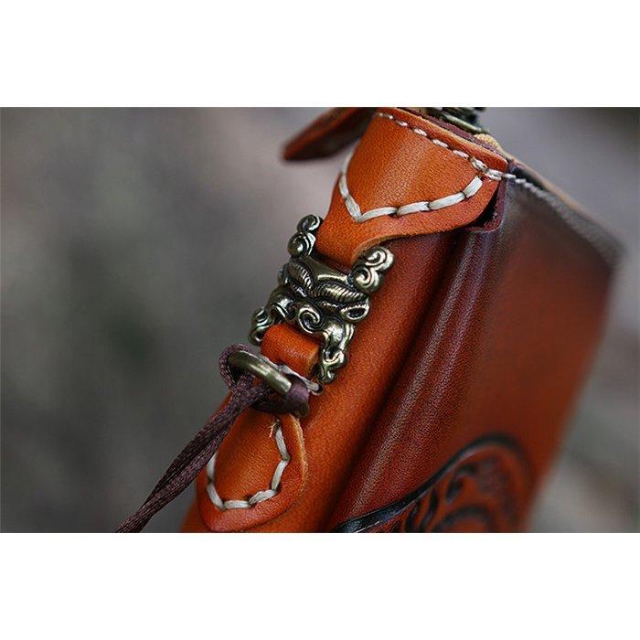 新入荷 レザー長財布 ウォレット本革 メンズ 牛ヌメ革 ラウンド