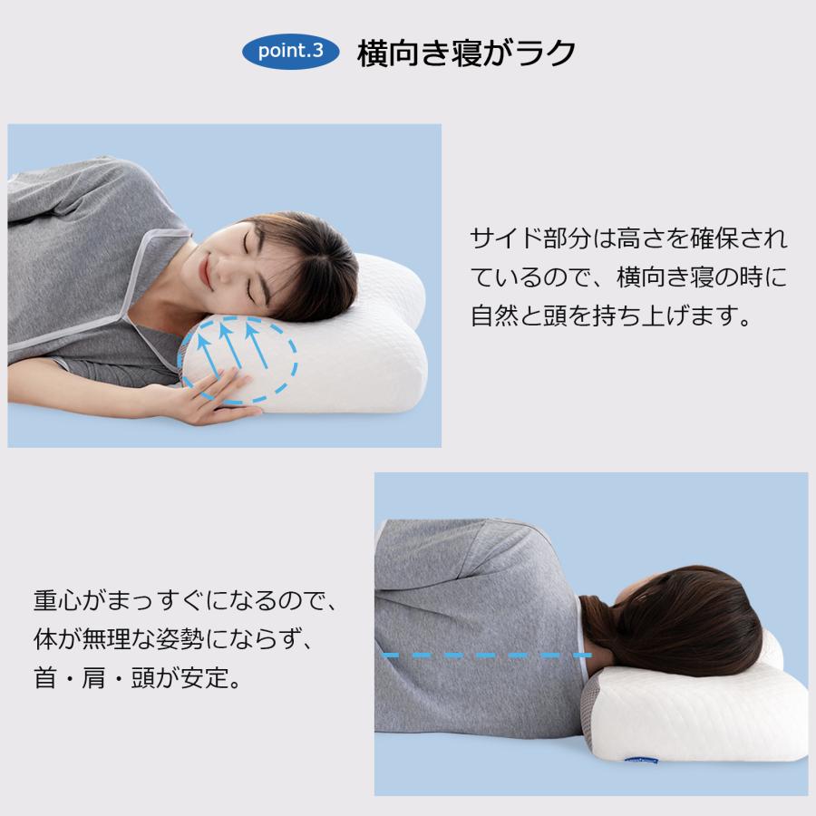 枕 首が痛くならない 低反発枕 まくら 安眠枕 肩こり 硬め 横向き寝