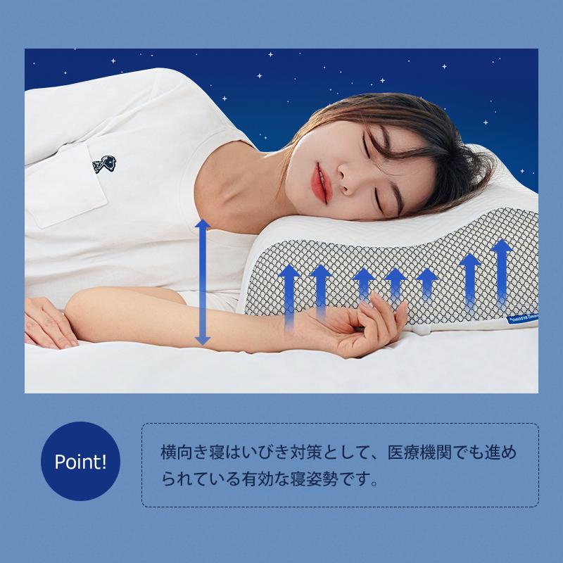 横向き寝枕 肩こり 低反発枕 高め 安眠枕 いびき 快眠枕 低反発 首が
