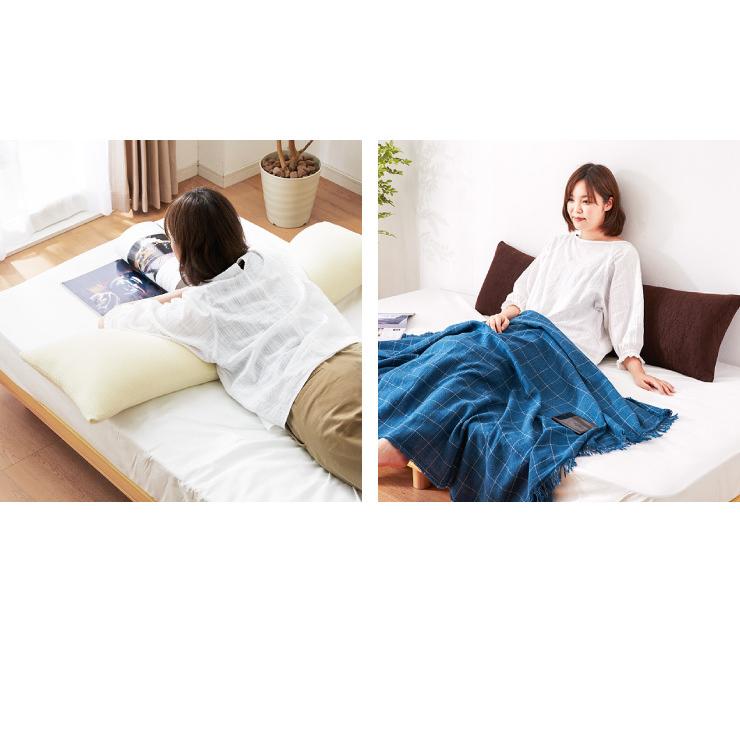 リコメン堂 低反発枕 ロング 幅120cm 低反発 洗えるカバー パイル生地