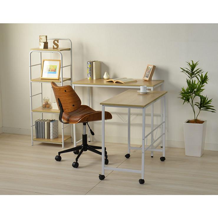 デスク 幅90cm・84cm 2点セット 机 PCデスク 学習机 キャスター付