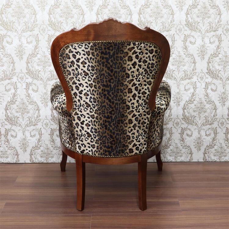 イタリア製 アームチェア レオパード クラシック アンティーク