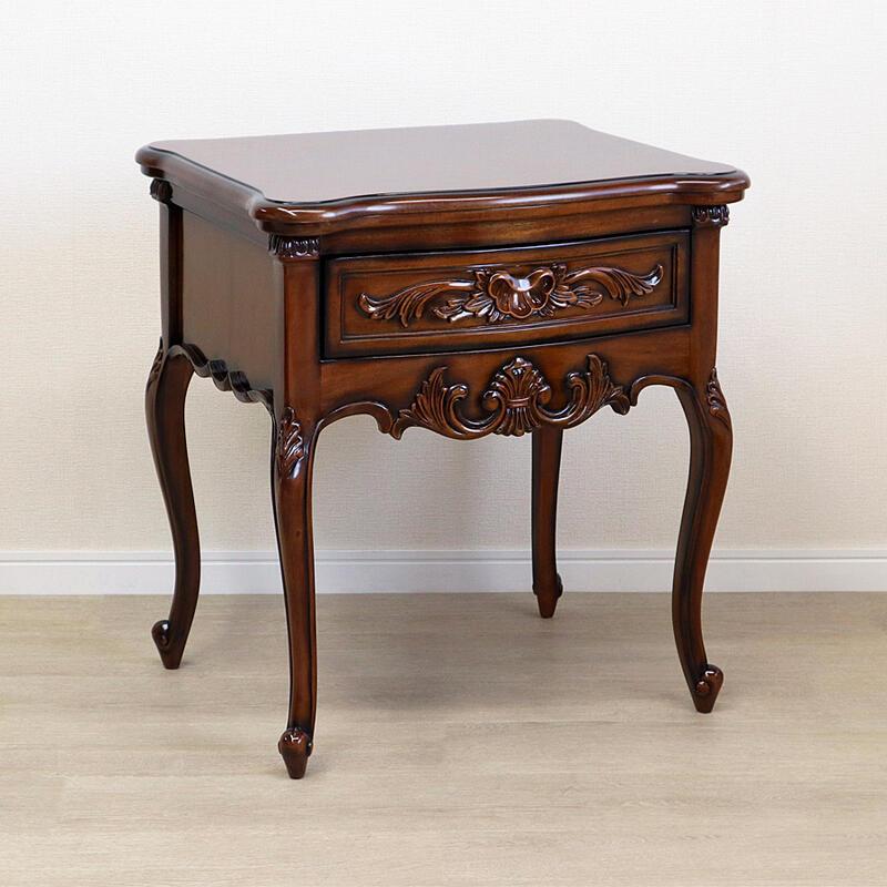 マホガニー サイドテーブル クラシック アンティーク シンプル