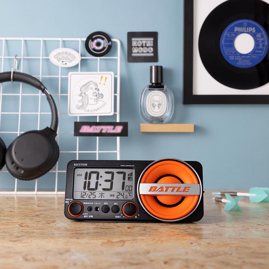 RHYTHM リズム(RHYTHM) 大音量目覚まし電波時計 フィットウェーブ