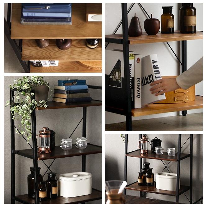 スチールラック 4段 送料無料 幅60cm おしゃれ オープンラック