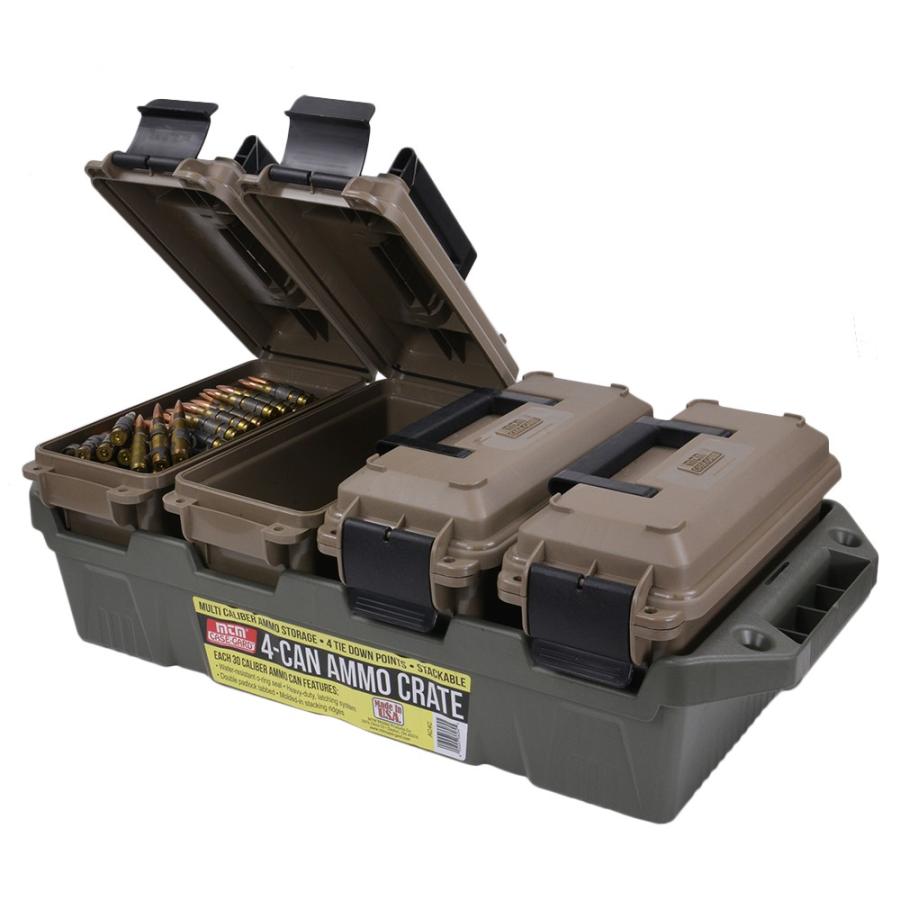 MTM アモカン .30 キャリバー 樹脂製 弾薬ケース 4個セット AC4C 弾薬