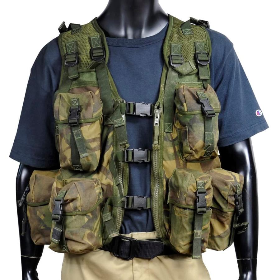 イギリス軍放出品 タクティカルベスト DPM迷彩 ポーチ8個付き [ 良い