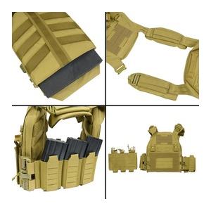 プレートキャリア 1000Dナイロン製 レーザーカットMOLLE クイック