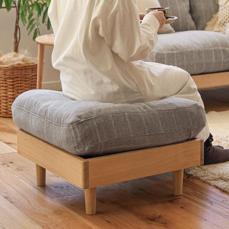 オットマン NOANA ノアナ のあな ブラウンフレーム ソファ 1人掛け