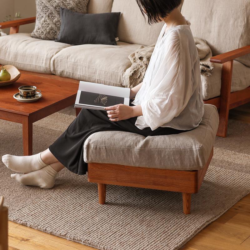 オットマン NOANA ノアナ のあな ブラウンフレーム ソファ 1人掛け