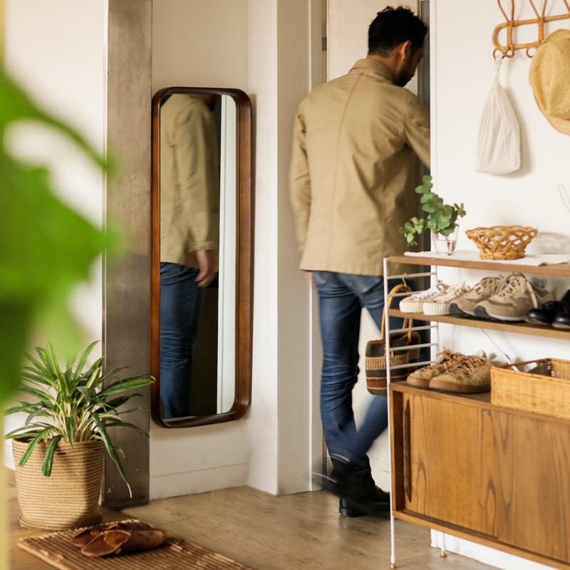 ミラー 鏡 全身鏡 全身ミラー KURVE 姿見 壁掛け 北欧 ナチュラル