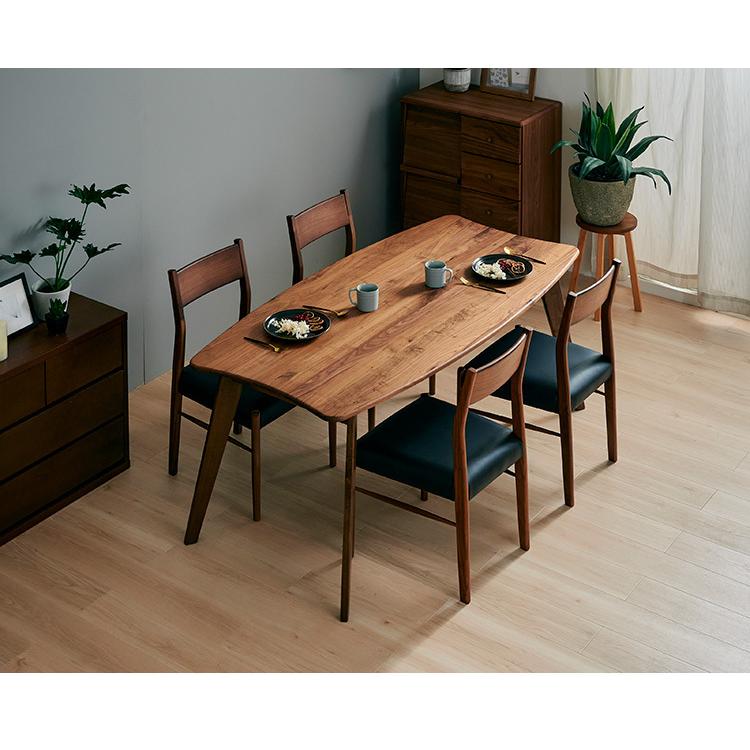ダイニングセット 4人掛け 5点セット ウォールナット無垢材 ダイニング