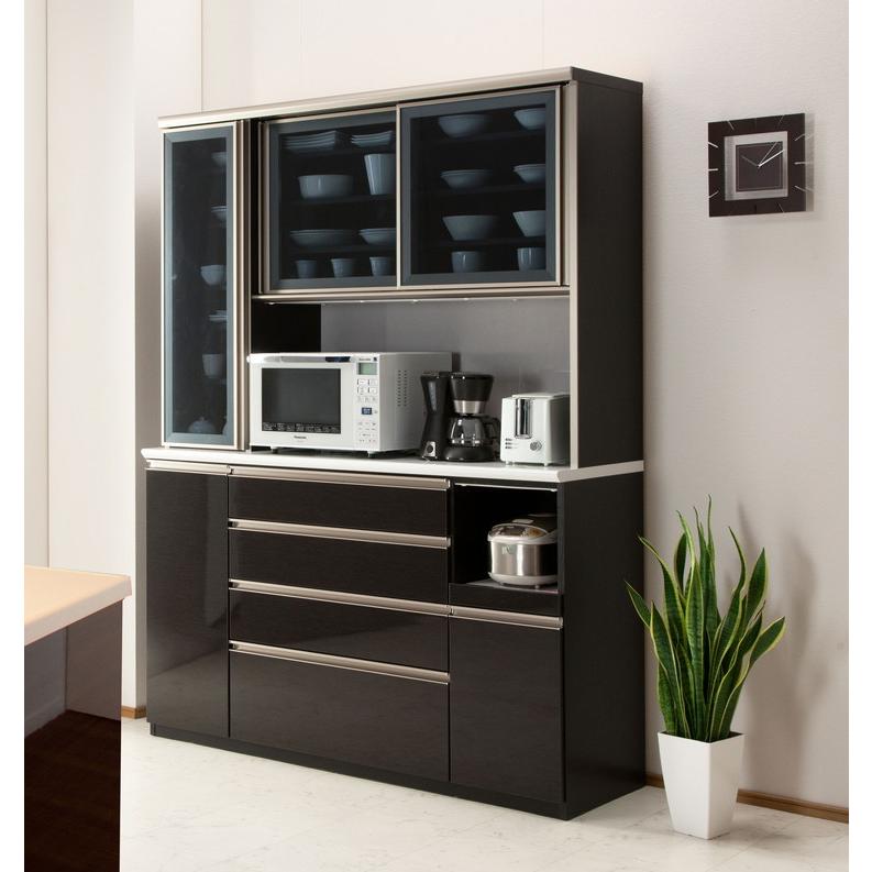 食器棚 キッチンボード 幅150 奥行48 高さ201.5 完成品 国産 モイス